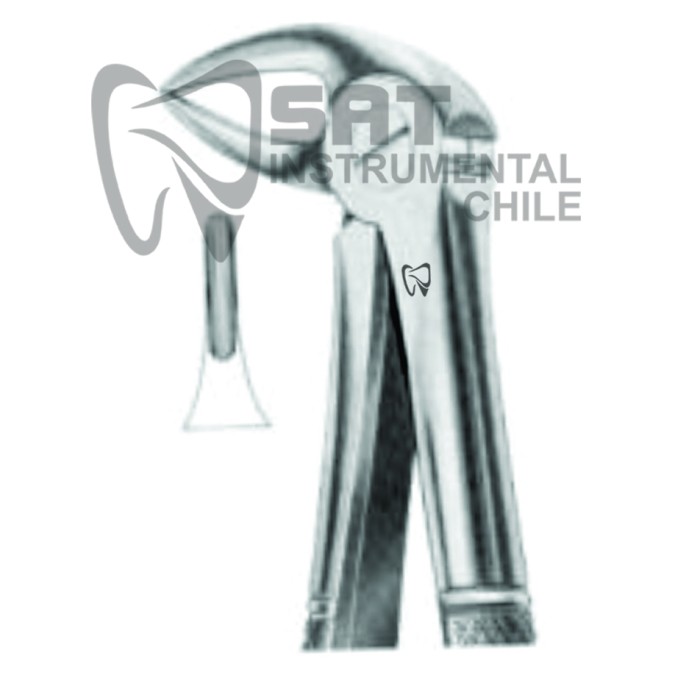 ORCEPS CURVO SOBRE EL BORDE MEDIANO N?33