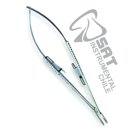 PORTA AGUJAS CASTROVIEJO 14 CM CURVA